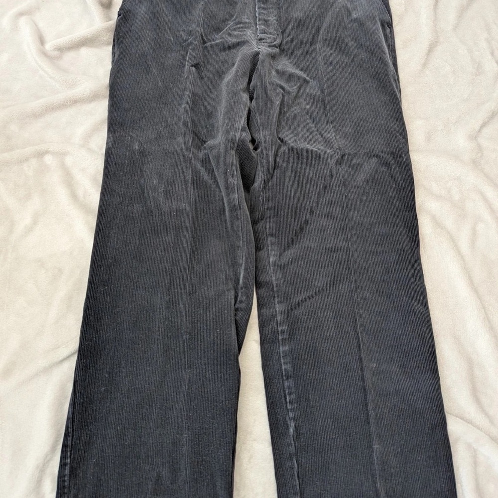 Marks & Spencer Men's Black Corduroy Jogger-Style Trousers